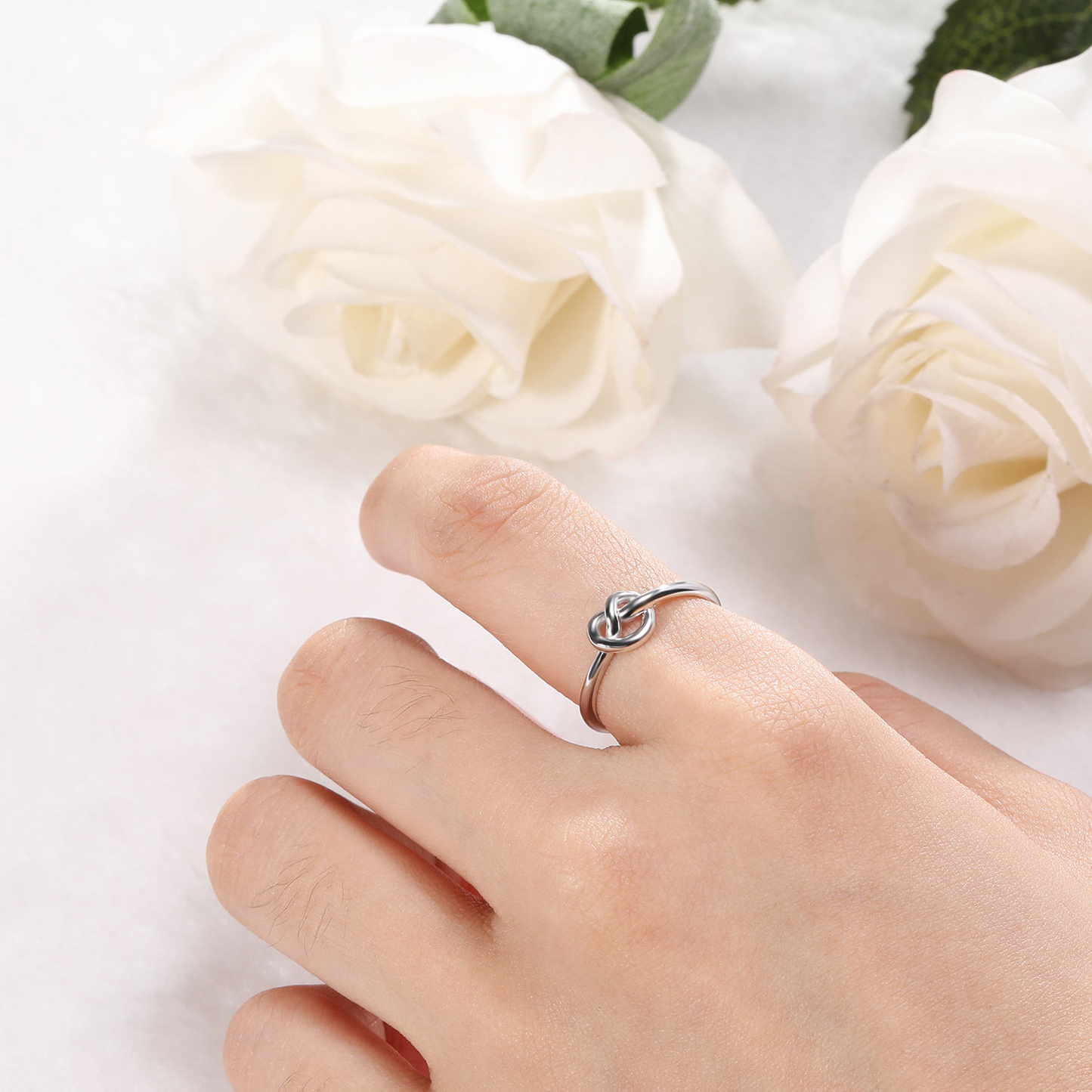 Lunara Luxe 925 Sterling Silver Bowknot Engagement Ring with Oval Cut Zircon