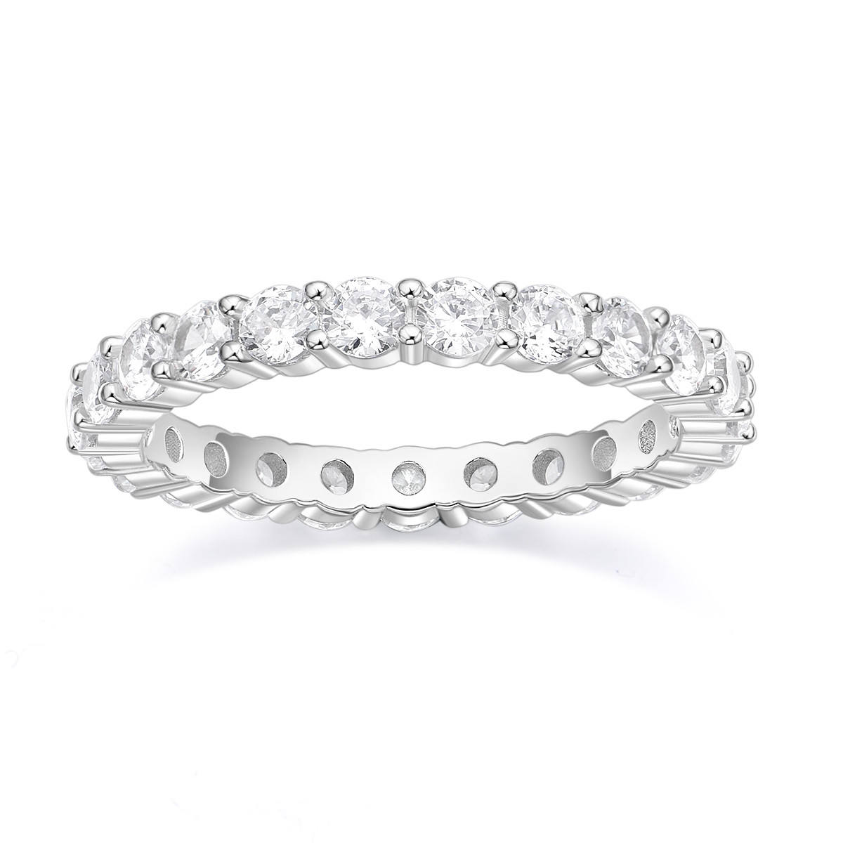 Lunara Luxe 925 Sterling Silver Wedding Band with Oval Cut Zircon – Available in Gold or Silver Finish