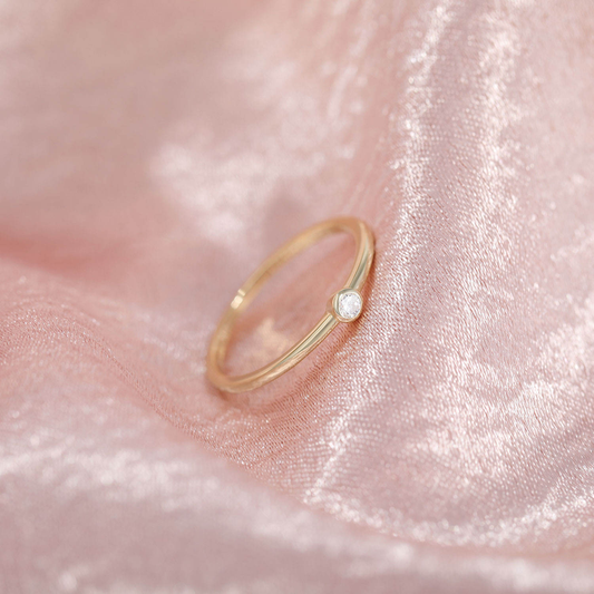Lunara Luxe Gold-Plated Sterling Silver Eternity Band with Oval Cut Zircon