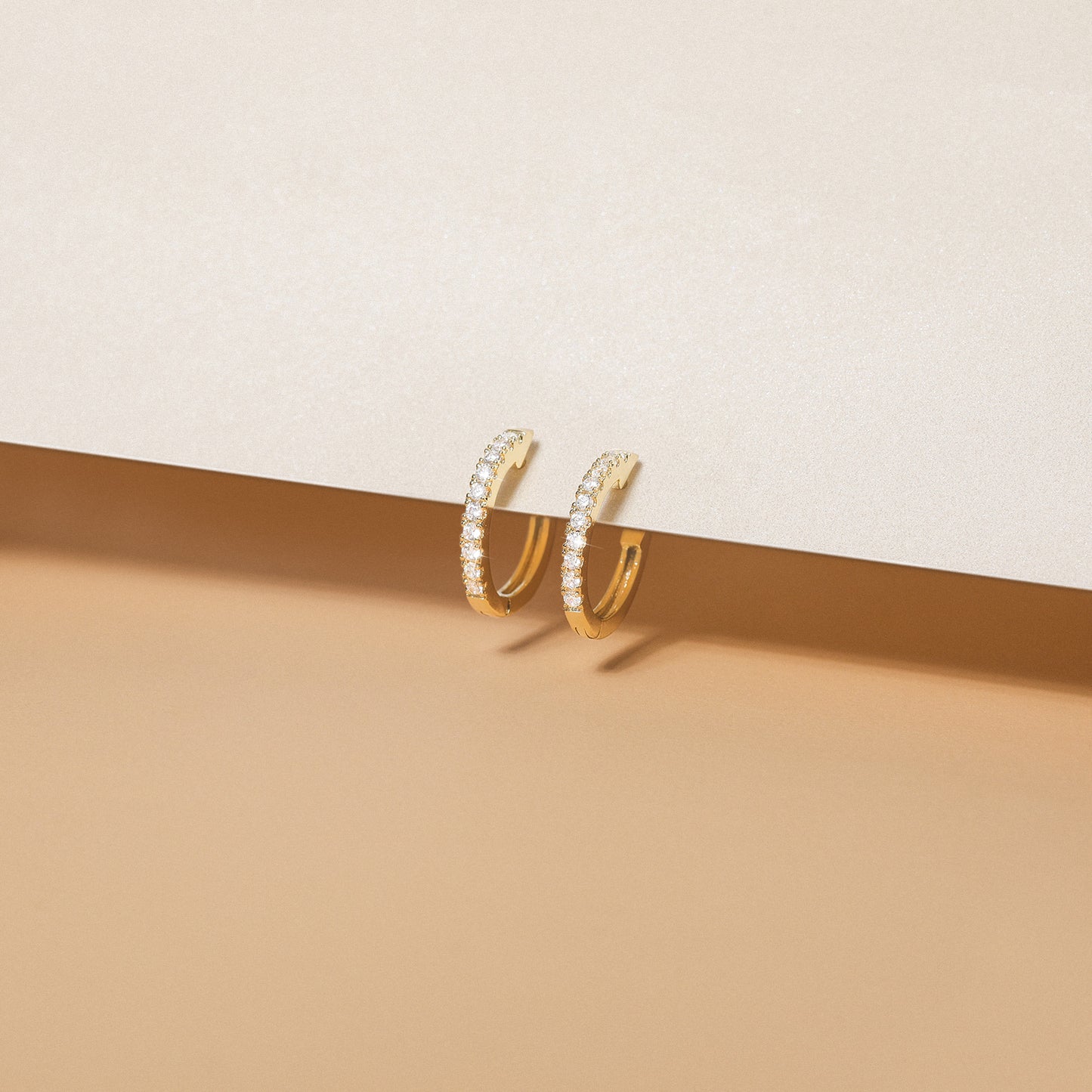 Lunara Luxe 925 Sterling Silver Half Hoop Zircon Stud Earrings – Available in Silver or Gold Plating