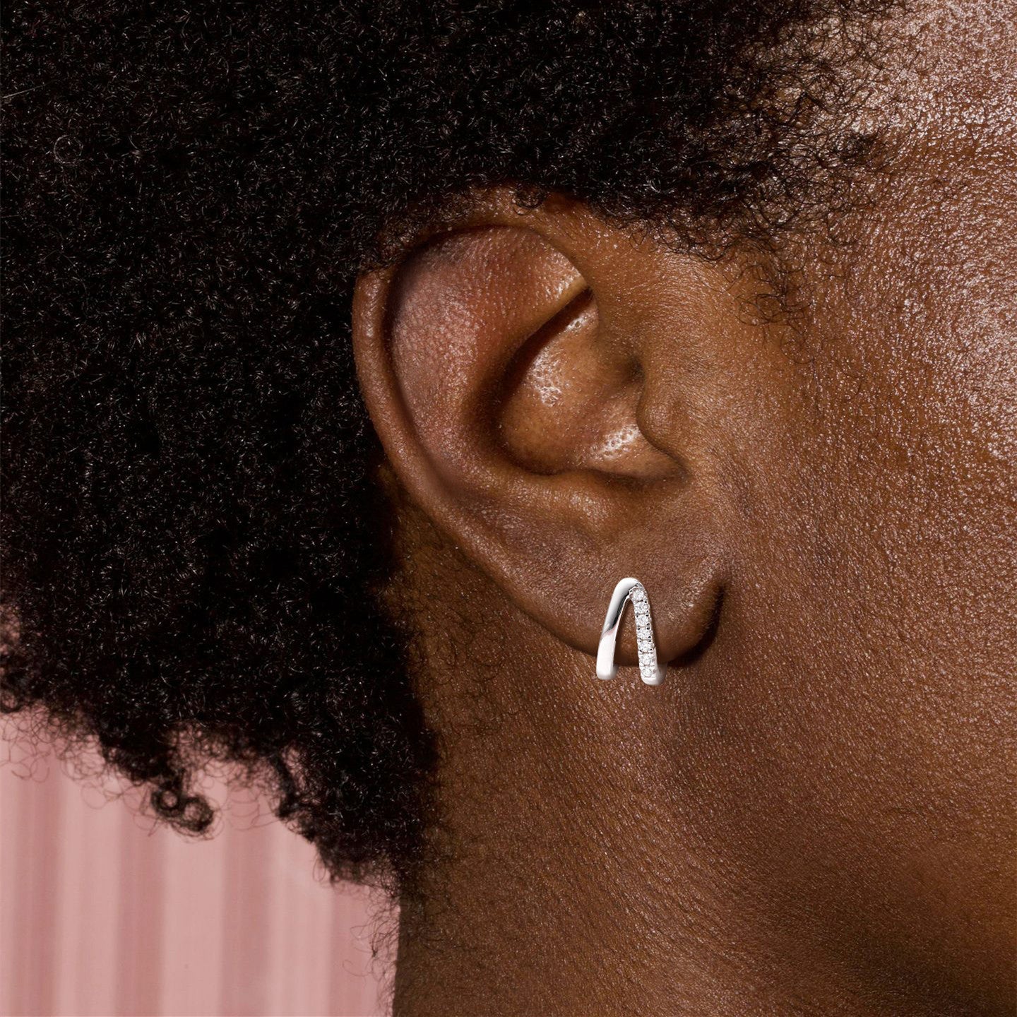 Lunara Luxe 925 Sterling Silver V-Shaped Zircon Stud Earrings – Available in Silver or Gold Plating