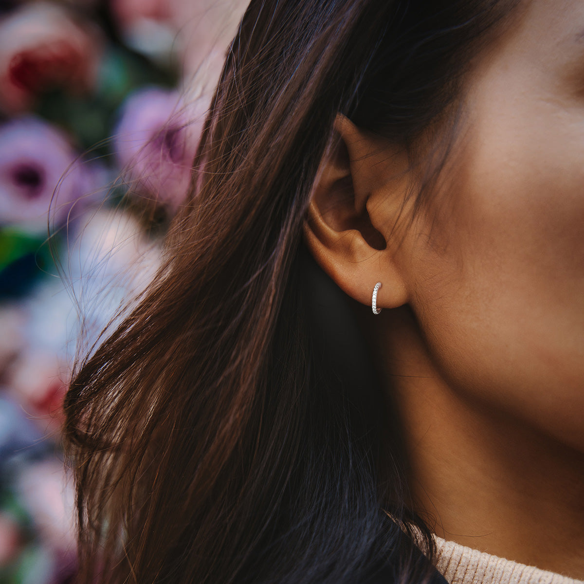 Lunara Luxe 925 Sterling Silver Half Hoop Zircon Stud Earrings – Available in Silver or Gold Plating
