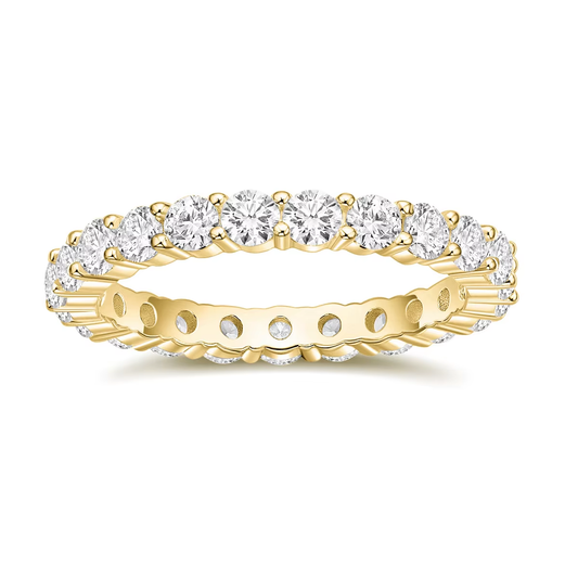 Lunara Luxe 925 Sterling Silver Wedding Band with Oval Cut Zircon – Available in Gold or Silver Finish