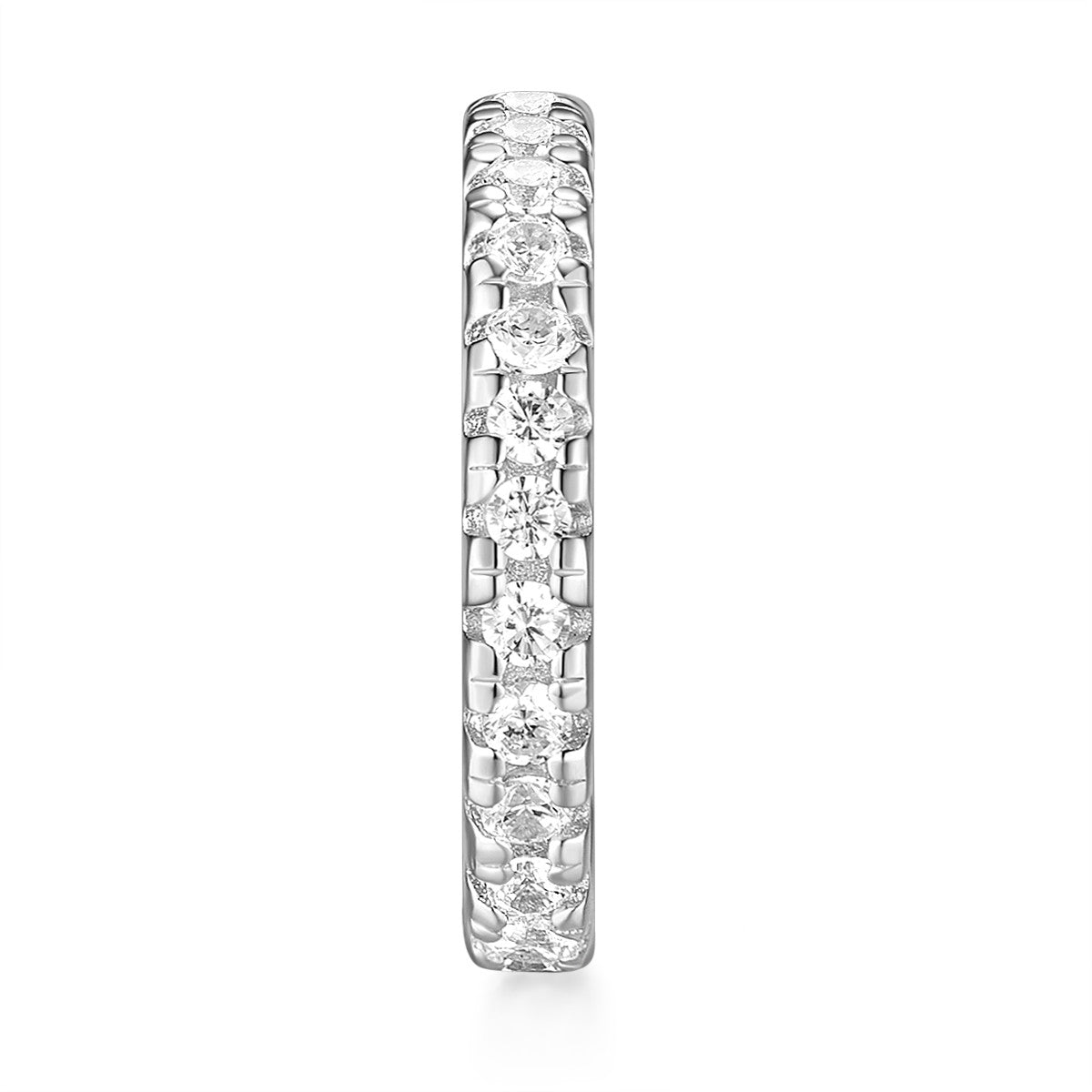 Lunara Luxe 925 Sterling Silver Half Hoop Zircon Stud Earrings – Available in Silver or Gold Plating