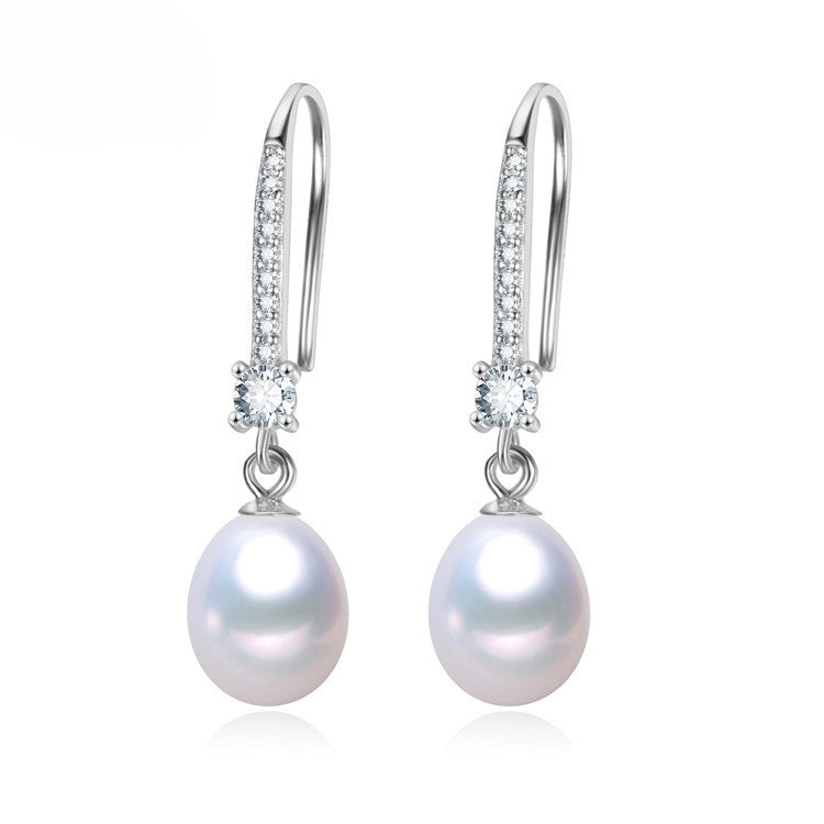 Butterfly-inspired freshwater pearl drop earrings